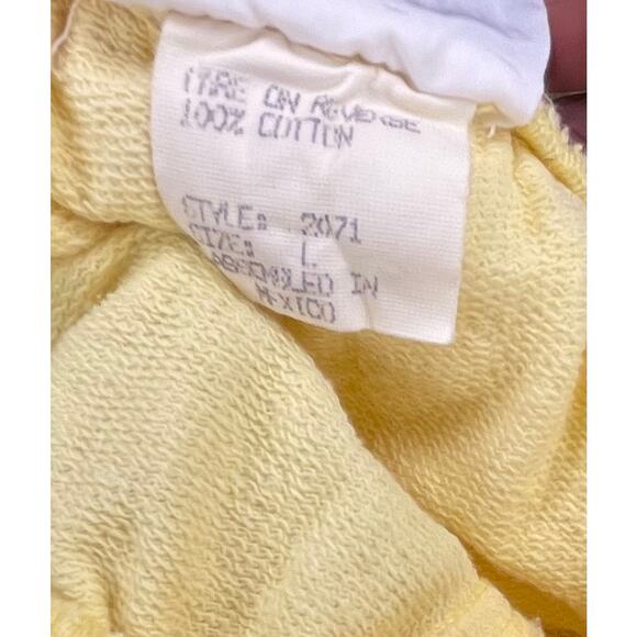 Vintage Cre8 Havoc Sportswear 100% Cotton Jogger Pant Yellow Men’s Lg Unisex M-L - Picture 9 of 10